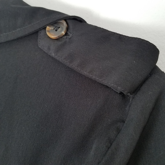 Zara Jackets & Coats Zara Woman Black Belted Doublebreasted Trench